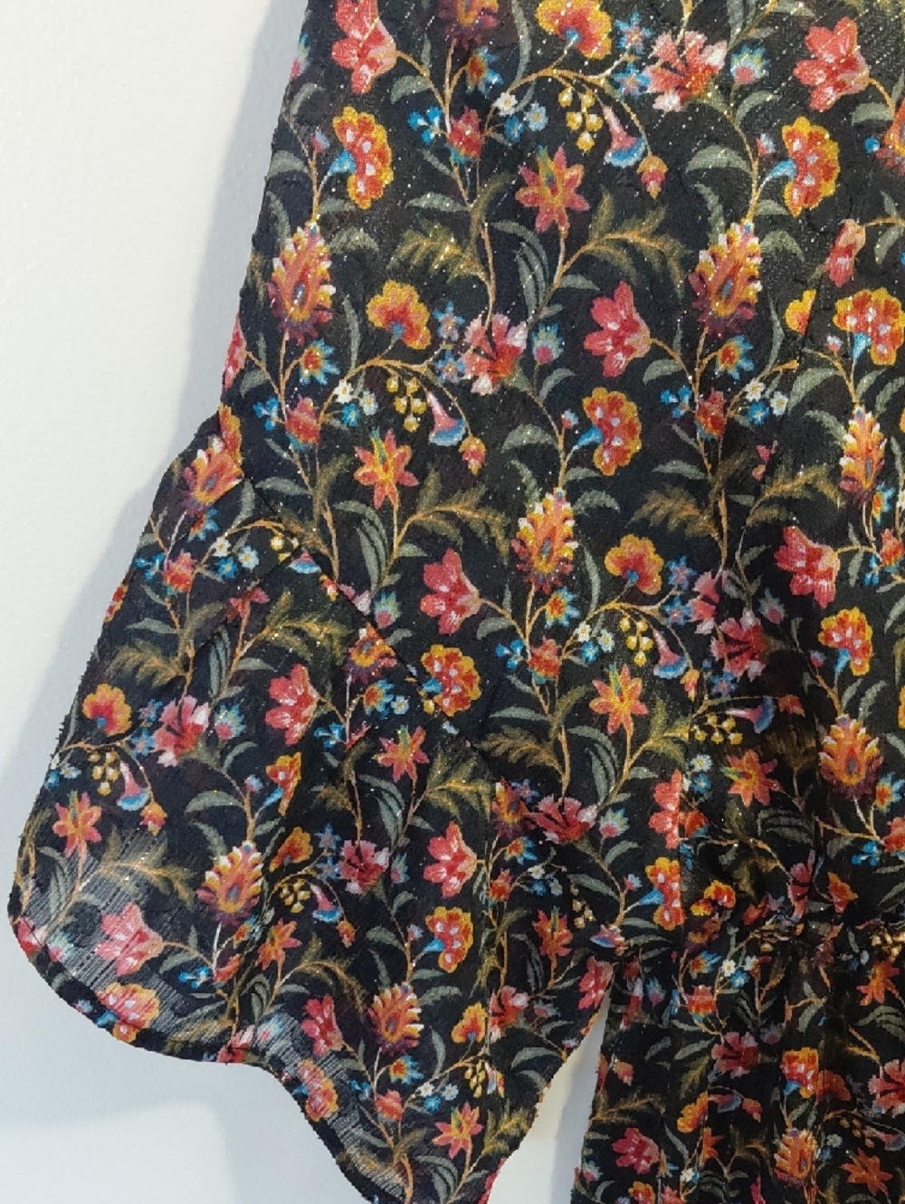 🔴 LOFT Floral Short Flutter Sleeve Blouse - Picture 6 of 11